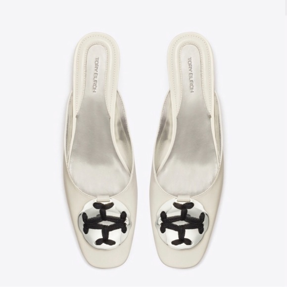 Tory Burch, Woven Logo, Kitten Heel Mule, size 9 - Picture 2 of 9